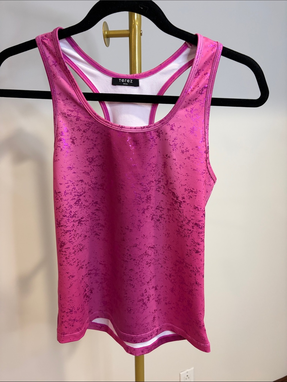 💕018💕Terez pink foil top